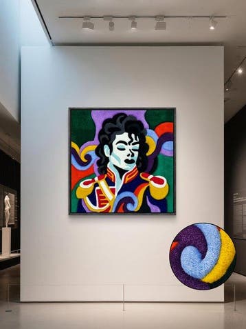 Raffaele Fiorella - Wandtapijt - 75 cm - 75 cm - Handgemaakt, Huis en Inrichting, Nieuw