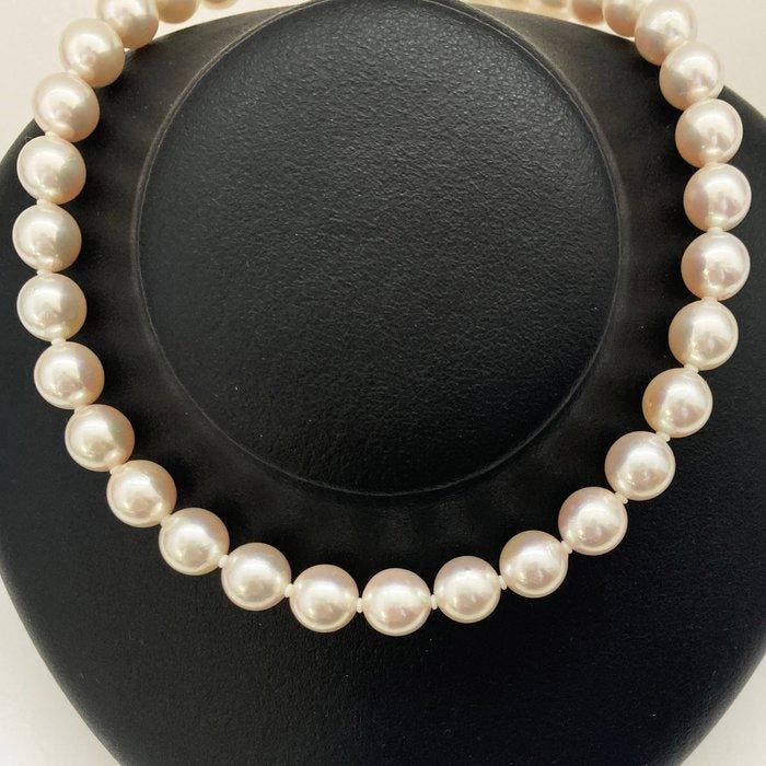 Halsketting Zilver Parel - PSLAkoya8,0-8,5mm, Handtassen en Accessoires, Kettingen