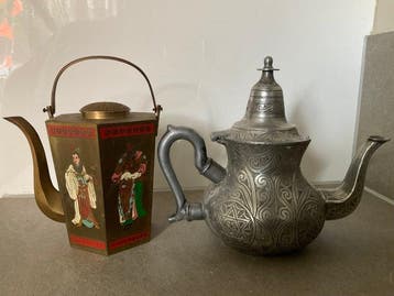 Théière (2) - theepot trekpot - Bronze, Cuivre, Métal - Pot, Antiquités & Art