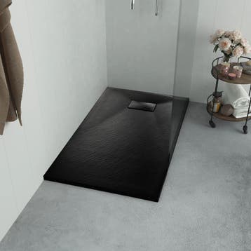 vidaXL Douchebak 100x80 cm SMC zwart, Verzenden, Nieuw