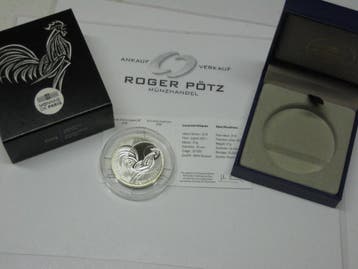 Frankreich 10 Euro 2016 zilver Pp Gallischer Hahn zilver, Verzenden, België