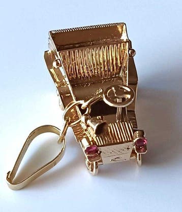 Pendentif - 18 carats Or jaune - 0.24ct. tw. Rubis -