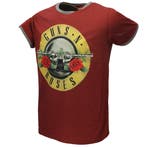 Guns N Roses Logo Ringer T-Shirt Rood