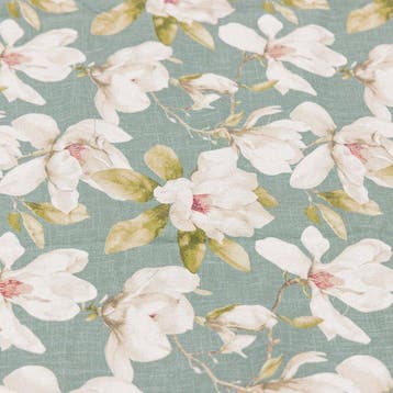 BA229 - Couvre-lit Floral - Prêt à lemploi - Bleu ciel,