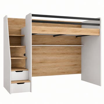 Almila New Options Complete Kinderkamer Set Hoogslaper - Eik
