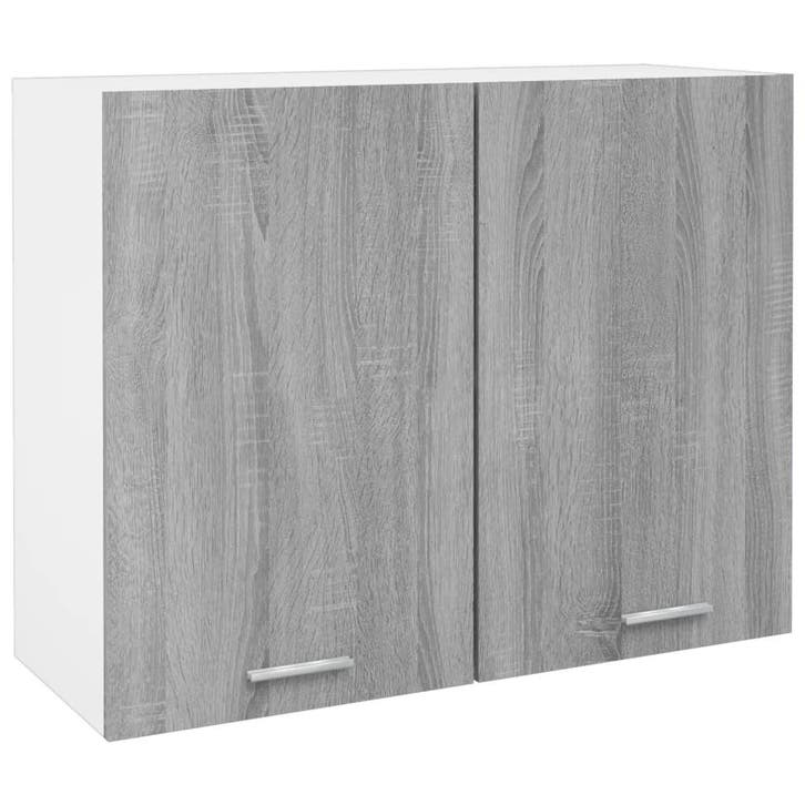 vidaXL Bovenkast Lyon 80x31x60 cm bewerkt hout grijs sonoma, Huis en Inrichting, Kasten | Overige, Nieuw, Verzenden