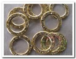 Trouwringen Strass diamantjes Goudkleur 10 stuks, Huis en Inrichting, Woonaccessoires | Kunstplanten en Kunstbloemen, Nieuw