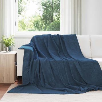 vidaXL plaid Marineblauw 240 x 270 cm 1.69 kg Fleece, Verzenden, Nieuw