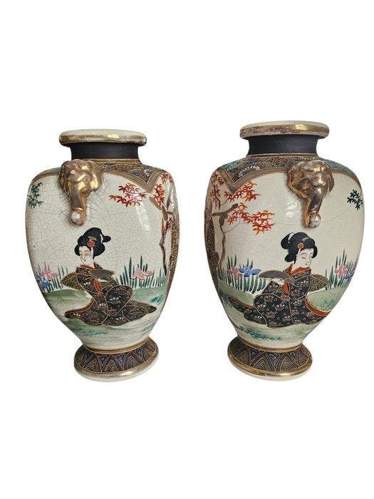 Balustervaas - Keramiek, Porselein - Japan - Meiji periode, Antiek en Kunst, Antiek | Overige Antiek