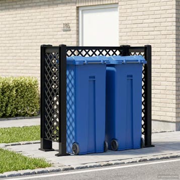 vidaXL Afvalbak Trellis Antracietkleurig 123 x 47 x 114 cm, Verzenden