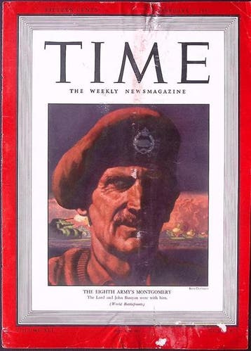 Cover Time Magazine1943 met Bernard Montgomery (lijst optie), Verzenden, Foto of Poster