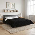 vidaXL Winter Duvet Zwart 200 x 220 cm Microvezel en Teddy, Verzenden, Nieuw