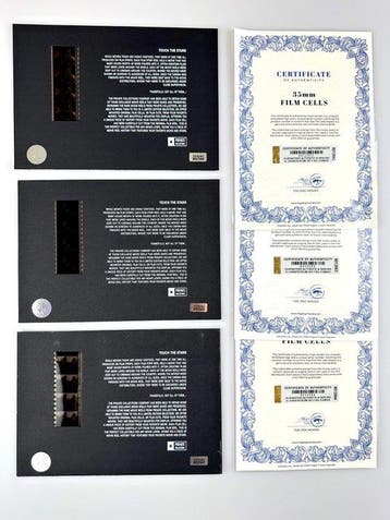 Oscar Favorites – Very rare Set of 3 Mounted 35mm Film Cells, Nieuw
