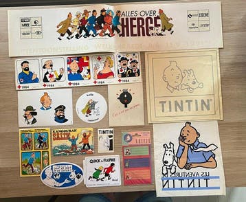 Kuifje - 50 Stickers en Prijskaartjes - TINTIN - 1984, Nieuw