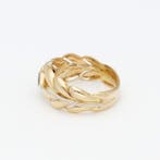 Ring - 18 karaat Geel goud, Witgoud Saffier, Nieuw