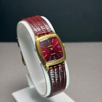 Omega -  *De Ville Burgundy Sunburst Dial* - Zonder, Nieuw