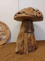 Figurine - Paddestoel in teak - Teck