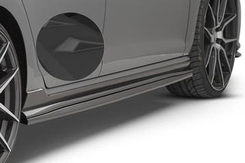 Zijskirts mat zwart voor VW Golf 7 GTI TCR SS457-S, Verzenden