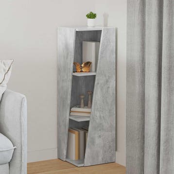 vidaXL Zijplank 33 x 32 x 100,5 cm Bewerkt hout Beton Grijs, Verzenden, Nieuw