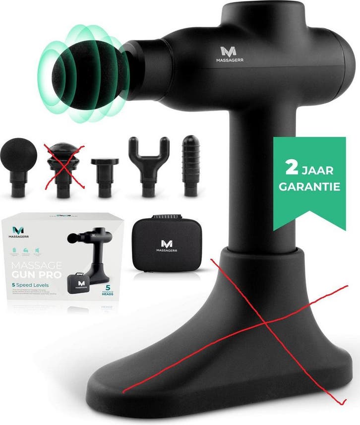 2dekans | Massagerr® Massage Gun PRO – Professioneel, Sport en Fitness, Massageproducten, Ophalen of Verzenden