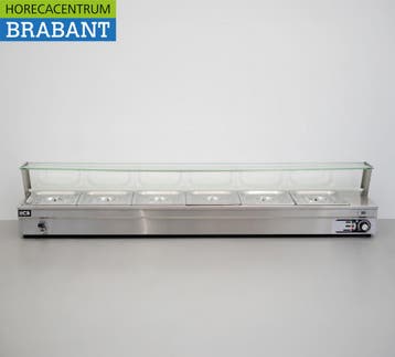 HCB RVS Bain marie 6 x 1/2 GN 175 cm 230V Horeca, Verzenden, Nieuw in verpakking