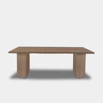 Tafel Boomstam Eikenhout  Half Rond  300x100, Huis en Inrichting, Tafels | Eettafels, Nieuw