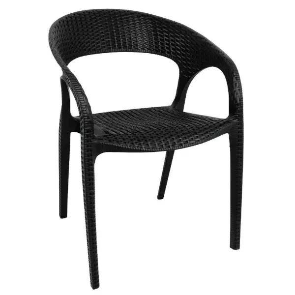 Stoelen | Kunststof | Black | In-/Outdoor | Stapelbaar | 4, Articles professionnels, Horeca | Équipement de cuisine, Envoi
