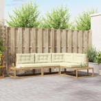 vidaXL Buiten bank set met kussen Wit 277,5 x 198,5 x 73 cm, Verzenden
