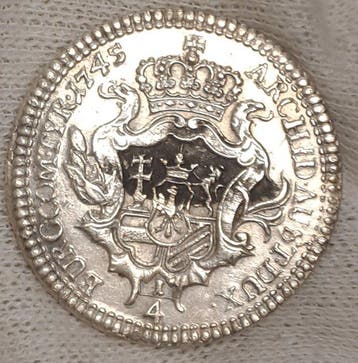 Oostenrijk. 1/4 Ta 1745 (Zonder minimumprijs)