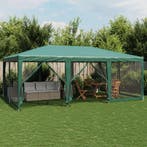 vidaXL Partytent met 10 mesh zijwanden 6x4 m HDPE groen, Verzenden