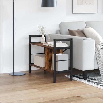 vidaXL Boekenplank Rook Eiken 75 x 30 x 58,5 cm Bewerkt hout, Verzenden, Nieuw