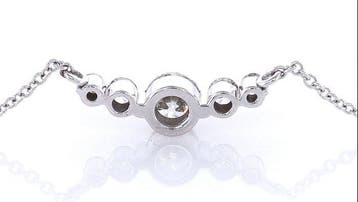 Zonder minimumprijs - Ketting met hanger - 14 karaat Witgoud
