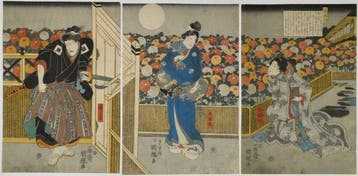 Utagawa Kuniteru /  Een scène uit Gikeiki: Ushiwakamaru