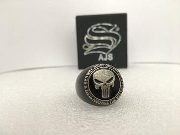 AJS Limited Edition Massive Punisher Skull zwart tungsten, Verzamelen, Nieuw