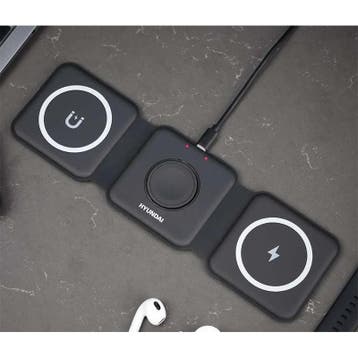 Hyundai – magsafe opvouwbaar oplaadstation - 3 in 1 oplader, Verzenden