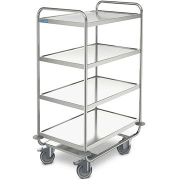 Serveerwagen | RVS | 4 Niveaus (1000x600) | Zware Belasting, Verzenden, Nieuw in verpakking