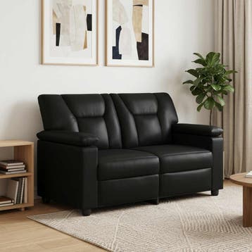 vidaXL bank / zetel Zwart 151 x 85 x 93 cm Kunstleer, Huis en Inrichting, Verzenden, Nieuw