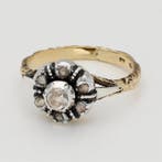 Ring - 14 karaat Geel goud Diamant (Natuurlijk), Handtassen en Accessoires, Ringen, Nieuw