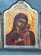 Icône - Mère de Dieu, Korsunskaja - Bois, Laiton