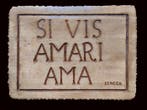sculptuur, Bassorilievo  Si Vis Amari Ama  - 18 cm -, Antiek en Kunst