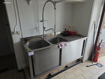Inox spoeltafel met onderkast Diamond, Articles professionnels, Horeca | Autre