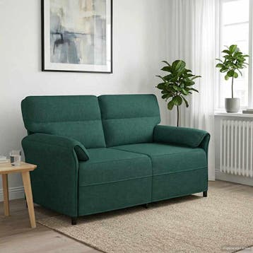 vidaXL 2-Zits Sofa 2-zits Donkergroen 158 x 83 x 95 cm Stof, Verzenden, Nieuw
