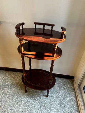 Bijzettafel - Mahonie