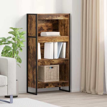 vidaXL Boekenkast 60 x 30 x 121 cm Bewerkt hout Rook Eik, Verzenden, Nieuw