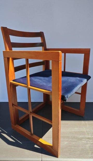 Franco Poldaretti - Fauteuil - Kersenhout - Vossenjacht, Antiek en Kunst