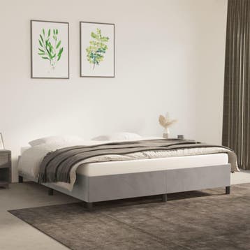 vidaXL Bedframe zonder matras 180x200 cm fluweel lichtgrijs, Verzenden, Nieuw