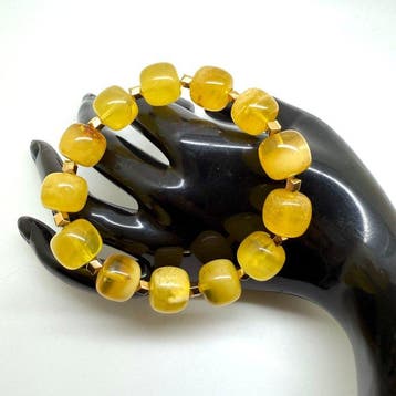 Natuurlijke Baltische barnsteen armband met hele stenen