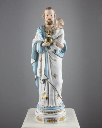 Beeldje - Joseph and Child - Bisque Porselein