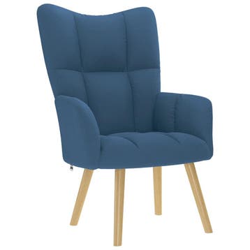 vidaXL Relaxstoel stof blauw, Verzenden, Nieuw