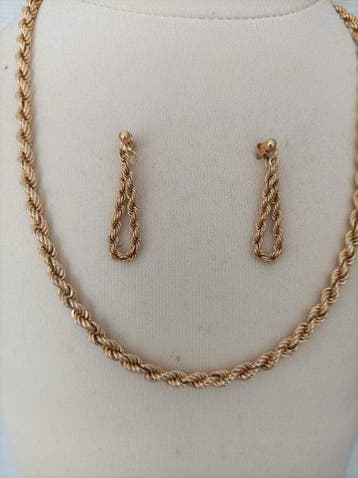 Ensemble de bijoux 2 pièces - 18 carats Or jaune - parure or, Bijoux, Sacs & Beauté